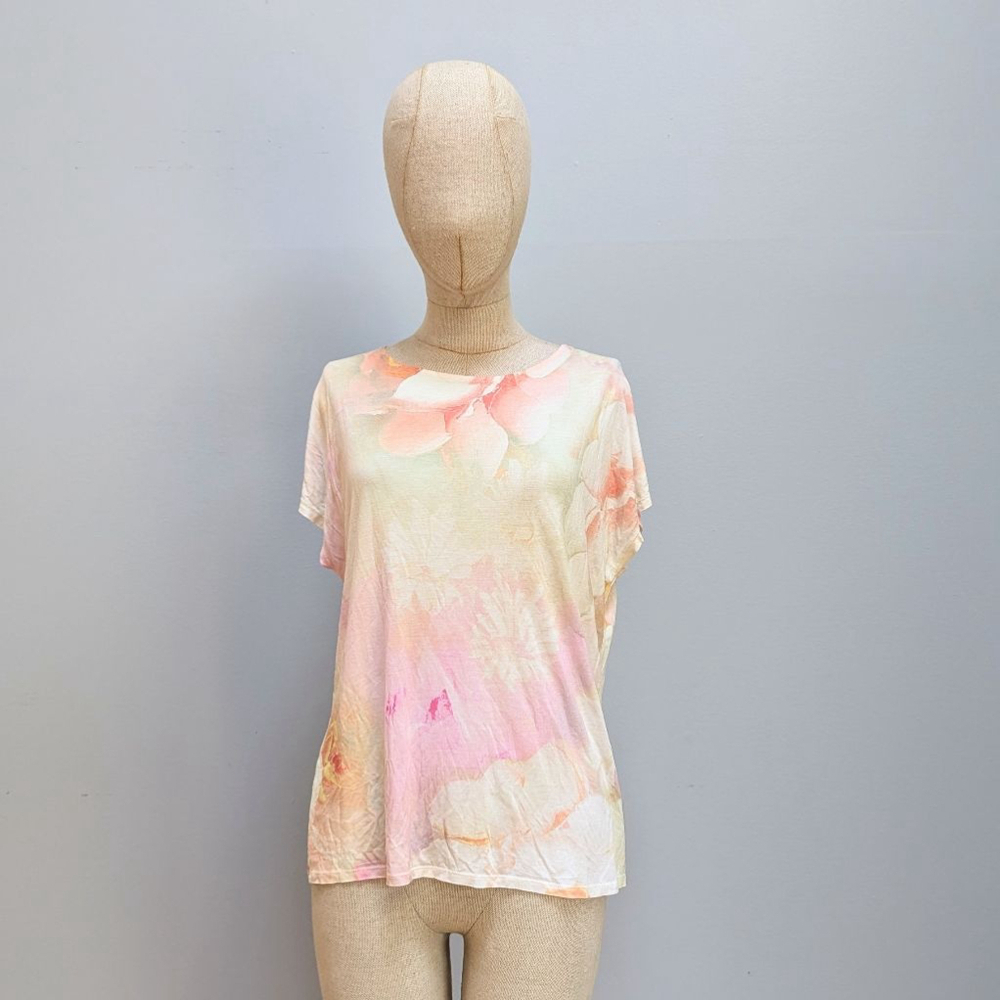 Ted Baker Floral Pink and White Watercolor t-shirt - Ted Size 2